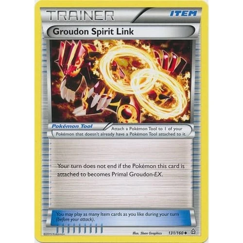 XY Primal Clash 131/160 Groudon Spirit Link