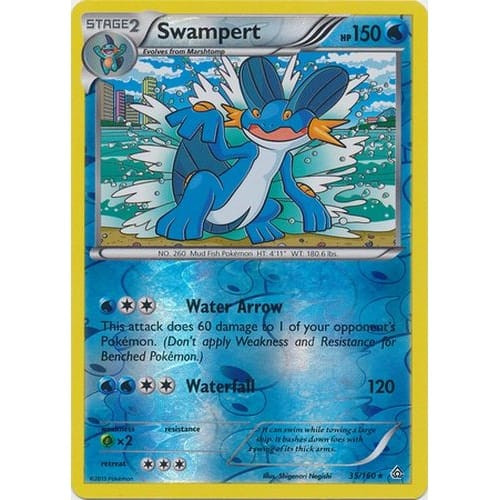 XY Primal Clash 35/160 Swampert (Reverse Holo)
