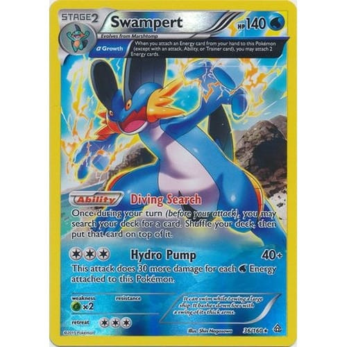 XY Primal Clash 036/160 Swampert (Reverse Holo)