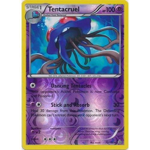 XY Primal Clash 72/160 Tentacruel (Reverse Holo)