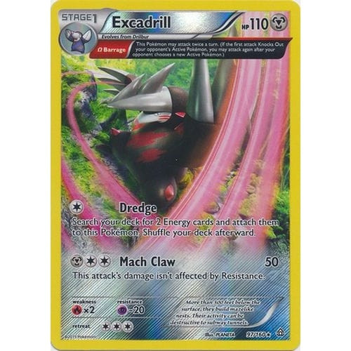 XY Primal Clash 97/160 Excadrill (Reverse Holo)