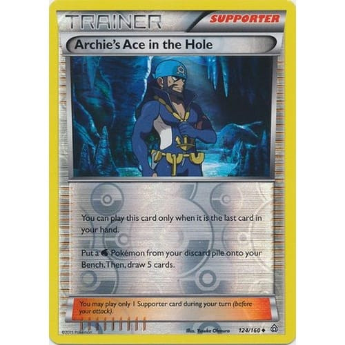 XY Primal Clash 124/160 Archie's Ace in the Hole (Reverse Holo)
