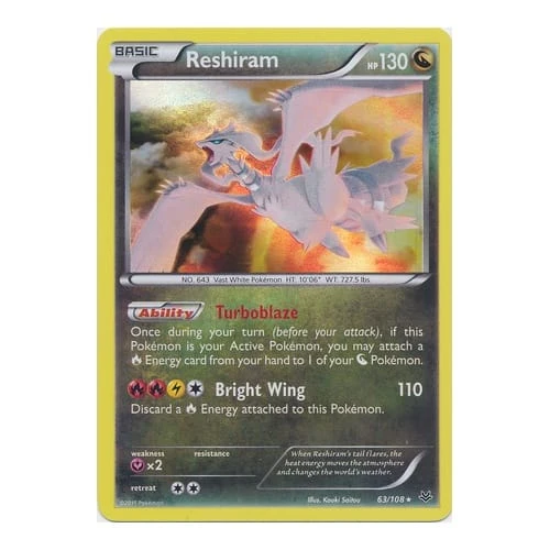 XY Roaring Skies 63/108 Reshiram (Holo)