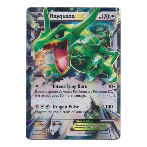 XY Roaring Skies 75/108 Rayquaza EX (Half Art)