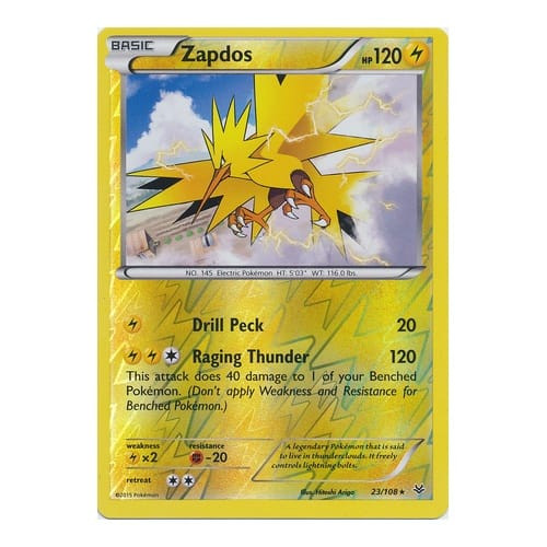 XY Roaring Skies 23/108 Zapdos (Reverse Holo)