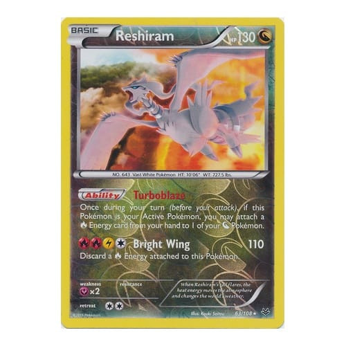 XY Roaring Skies 063/108 Reshiram (Reverse Holo)