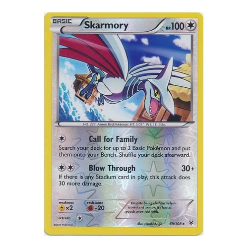 XY Roaring Skies 069/108 Skarmory (Reverse Holo)