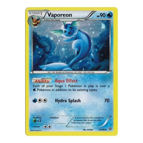 XY Ancient Origins 022/98 Vaporeon (Cosmo Holo)