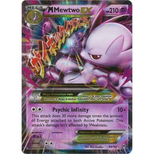 XY Break Through 064/162 M Mewtwo EX (Half Art Mega)