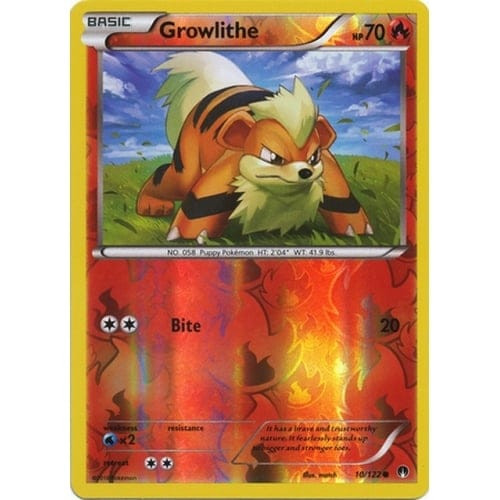 XY BREAKpoint 10/122 Growlithe (Reverse Holo)