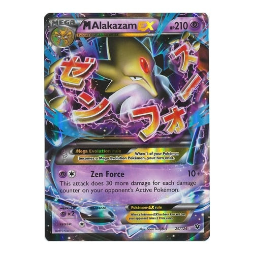 XY Fates Collide 26/124 M Alakazam EX (Half Art Mega)