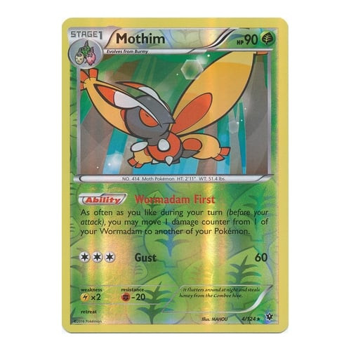 XY Fates Collide 4/124 Mothim (Reverse Holo)