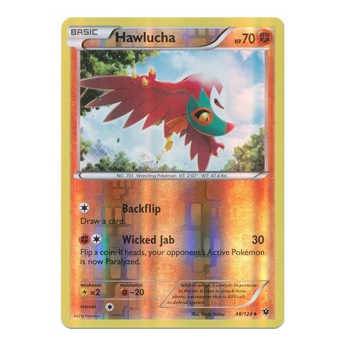 XY Fates Collide 48/124 Hawlucha (Reverse Holo)