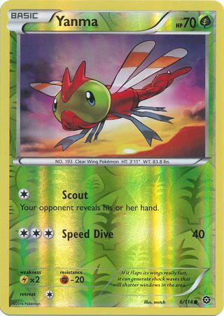 XY Steam Siege 6/114 Yanma (Reverse Holo)