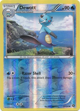 XY Steam Siege 31/114 Dewott (Reverse Holo)