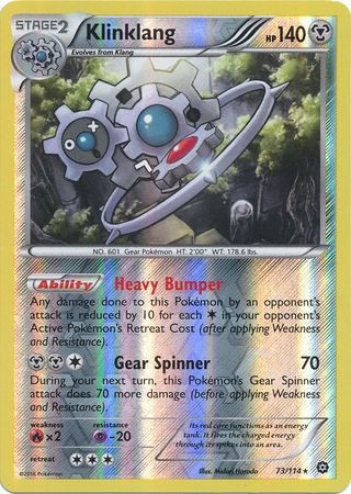 XY Steam Siege 73/114 Klinklang (Reverse Holo)