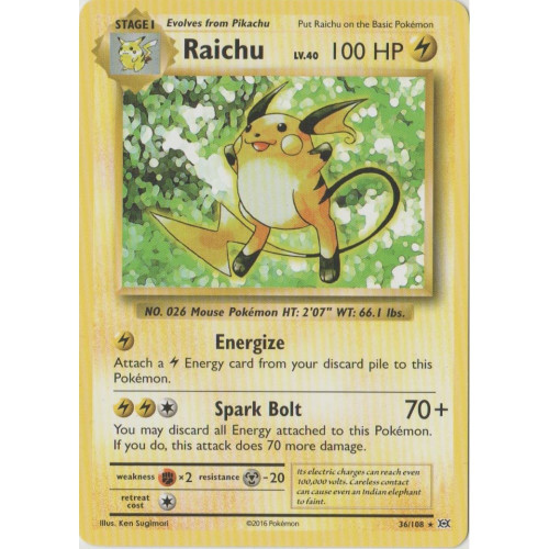 XY Evolutions 36/108 Raichu (Reverse Holo) | Magic Madhouse