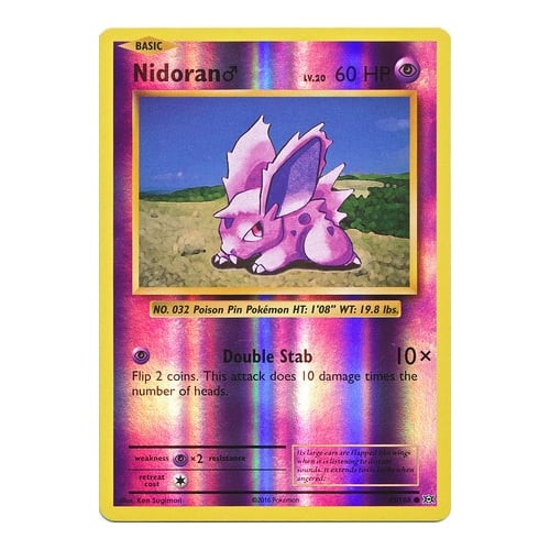 2016 nidoran pokemon card value - (Male) (43/108) Uncommon Card Type Nidoran F - Base Set