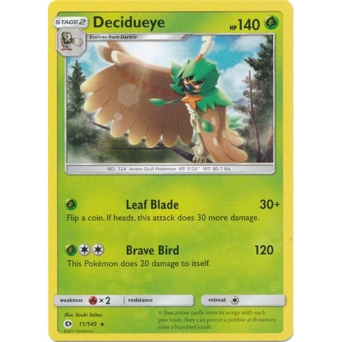 Sun and Moon (Base Set) 11/149 Decidueye (Non-Holo)