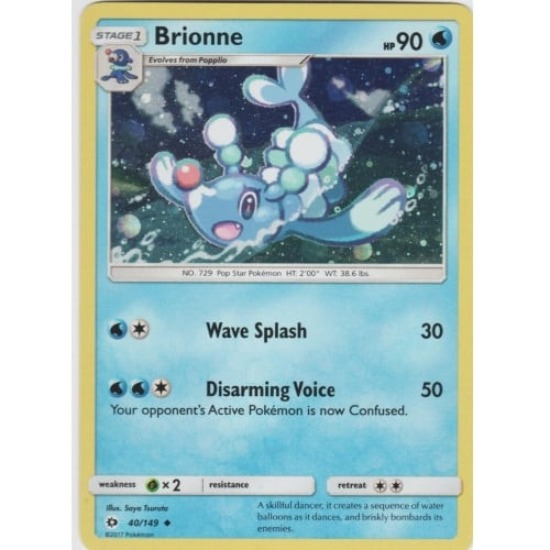 Sun and Moon (Base Set) 40/149 Brionne (Cosmo Holo)