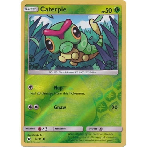 Sun and Moon (Base Set) 001/149 Caterpie (Reverse Holo)