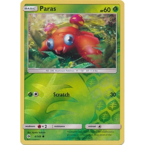 Sun and Moon (Base Set) 004/149 Paras (Reverse Holo)