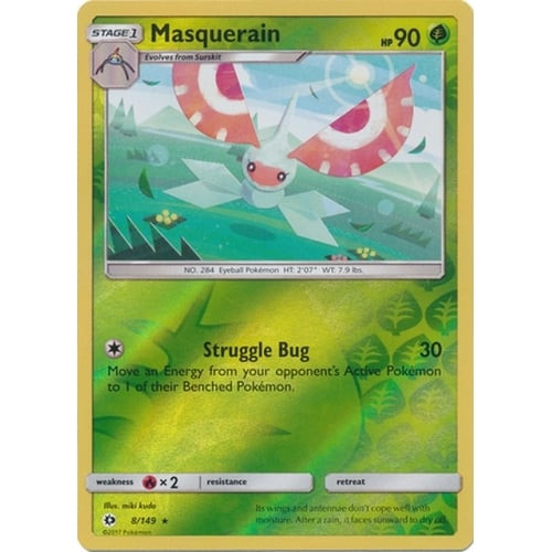 Sun and Moon (Base Set) 008/149 Masquerain (Reverse Holo)