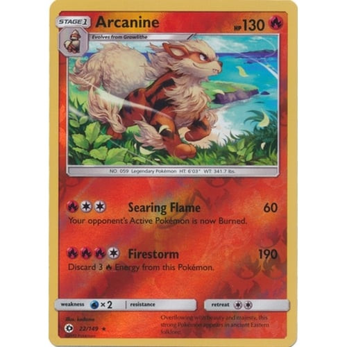 Sun and Moon (Base Set) 22/149 Arcanine (Reverse Holo)