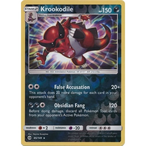 Sun and Moon (Base Set) 85/149 Krookodile (Reverse Holo)