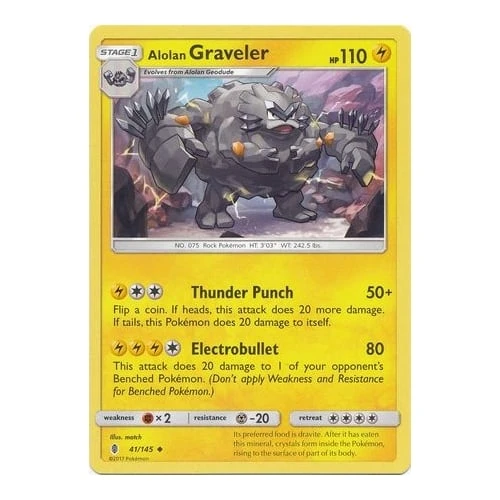SM Guardians Rising 41/145 Alolan Graveler