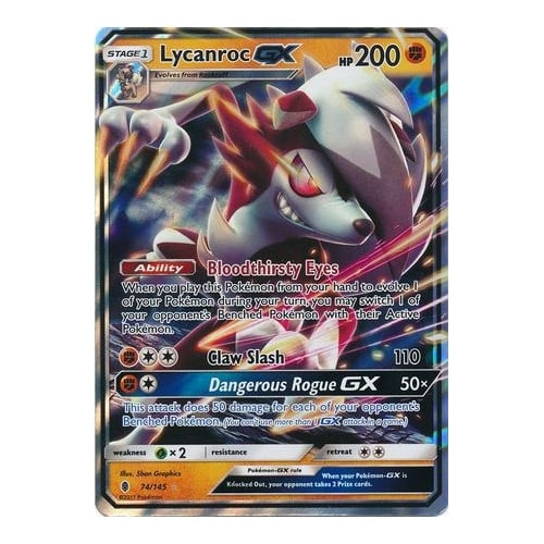 SM Guardians Rising 74/145 Lycanroc GX (Half Art)