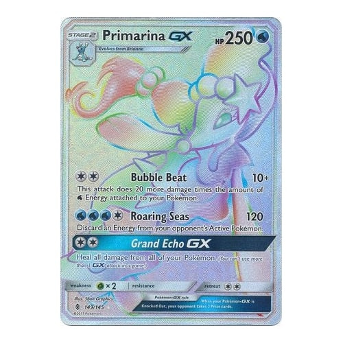 SM Guardians Rising 149/145 Primarina GX (Rainbow Rare)