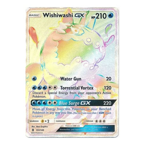 SM Guardians Rising 151/145 Wishiwashi GX (Rainbow Rare)