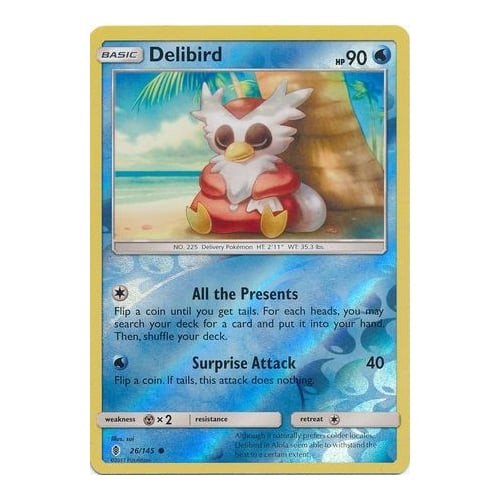 SM Guardians Rising 26/145 Delibird (Reverse Holo)