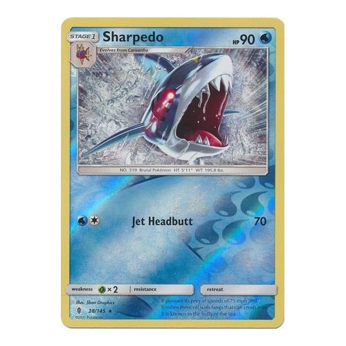 SM Guardians Rising 028/145 Sharpedo (Reverse Holo)