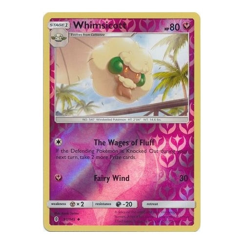 SM Guardians Rising 091/145 Whimsicott (Reverse Holo)