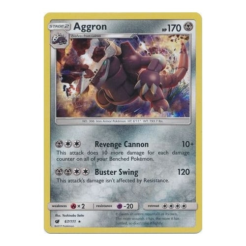 SM Crimson Invasion 067/111 Aggron (Holo)