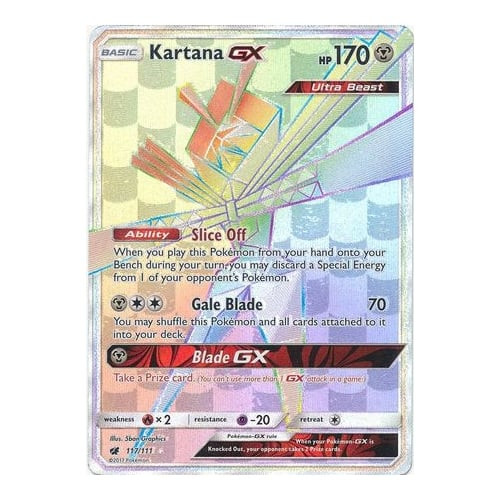 SM Crimson Invasion 117/111 Kartana GX (Rainbow Rare)