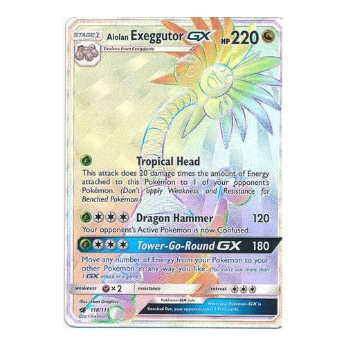 SM Crimson Invasion 118/111 Alolan Exeggutor GX (Rainbow Rare)