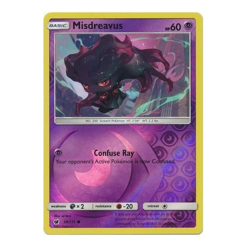 SM Crimson Invasion 039/111 Misdreavus (Reverse Holo)