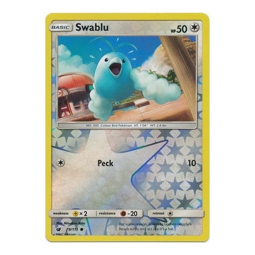 SM Crimson Invasion 079/111 Swablu (Reverse Holo)