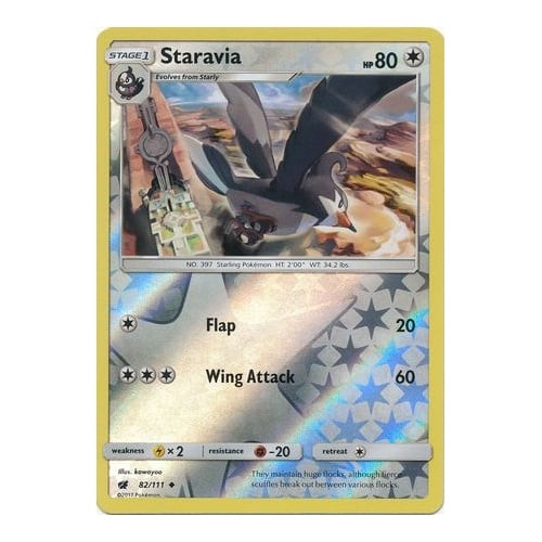 SM Crimson Invasion 082/111 Staravia (Reverse Holo)