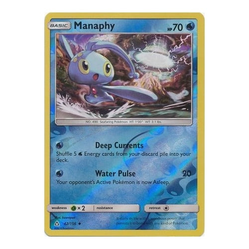 SM Ultra Prism 042/156 Manaphy (Reverse  Holo)
