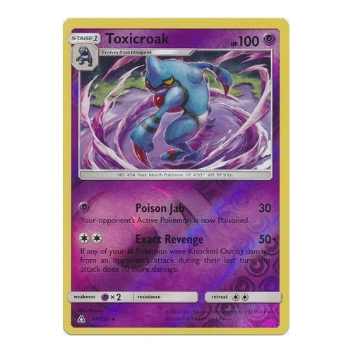SM Ultra Prism 57/156 Toxicroak (Reverse  Holo)