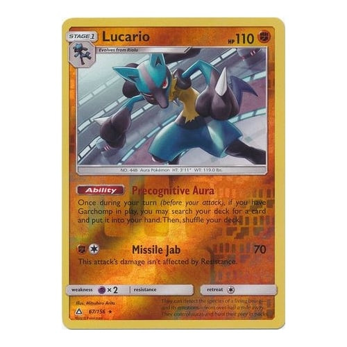 SM Ultra Prism 67/156 Lucario (Reverse  Holo)