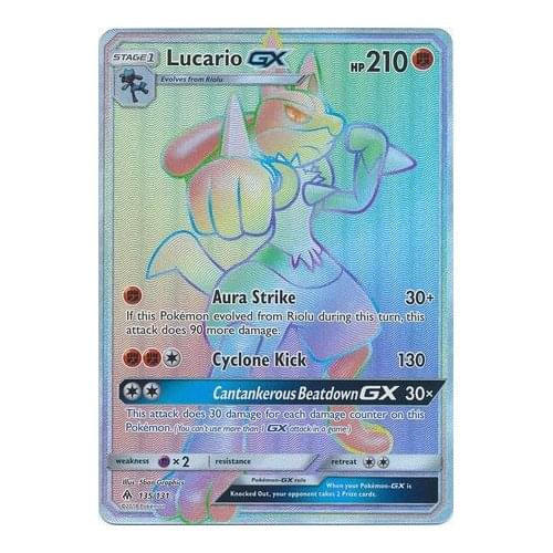 SM Forbidden Light 135/131 Lucario GX (Rainbow Rare)