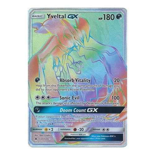 SM Forbidden Light 137/131 Yveltal GX (Rainbow Rare)