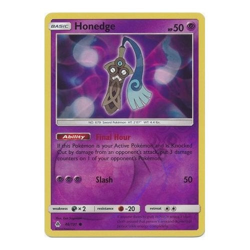 SM Forbidden Light 46/131 Honedge (Reverse Holo)
