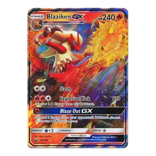SM Celestial Storm 28/168 Blaziken GX (Half Art)