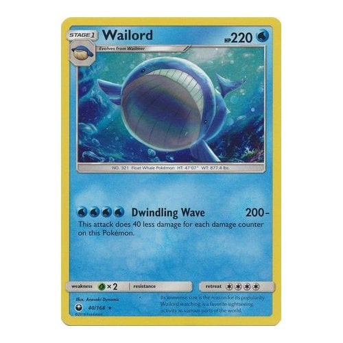 SM Celestial Storm 40/168 Wailord (Cosmo Holo)